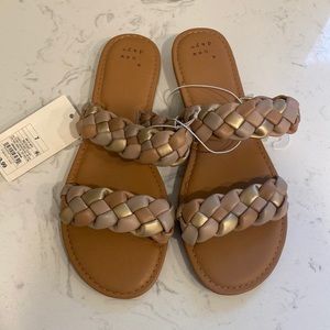A New Day Braided Flat Sandals Neutral Size 7